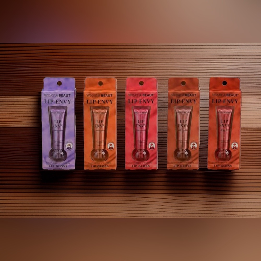 What A Beaut Lip Envy Moisturizer Lipgloss Set Moisturizing Softening (Set of 5)